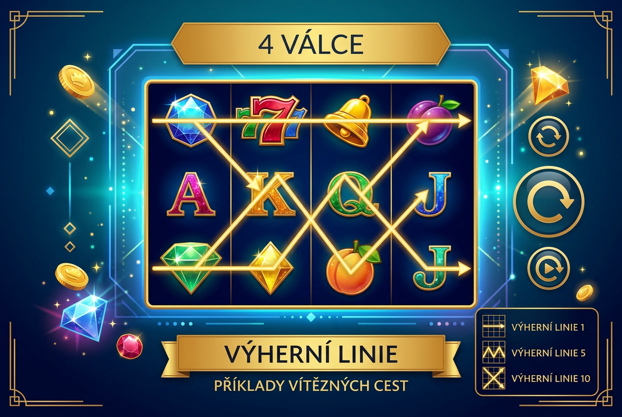Detailní grafika vysvětlující princip 81 výherních linií